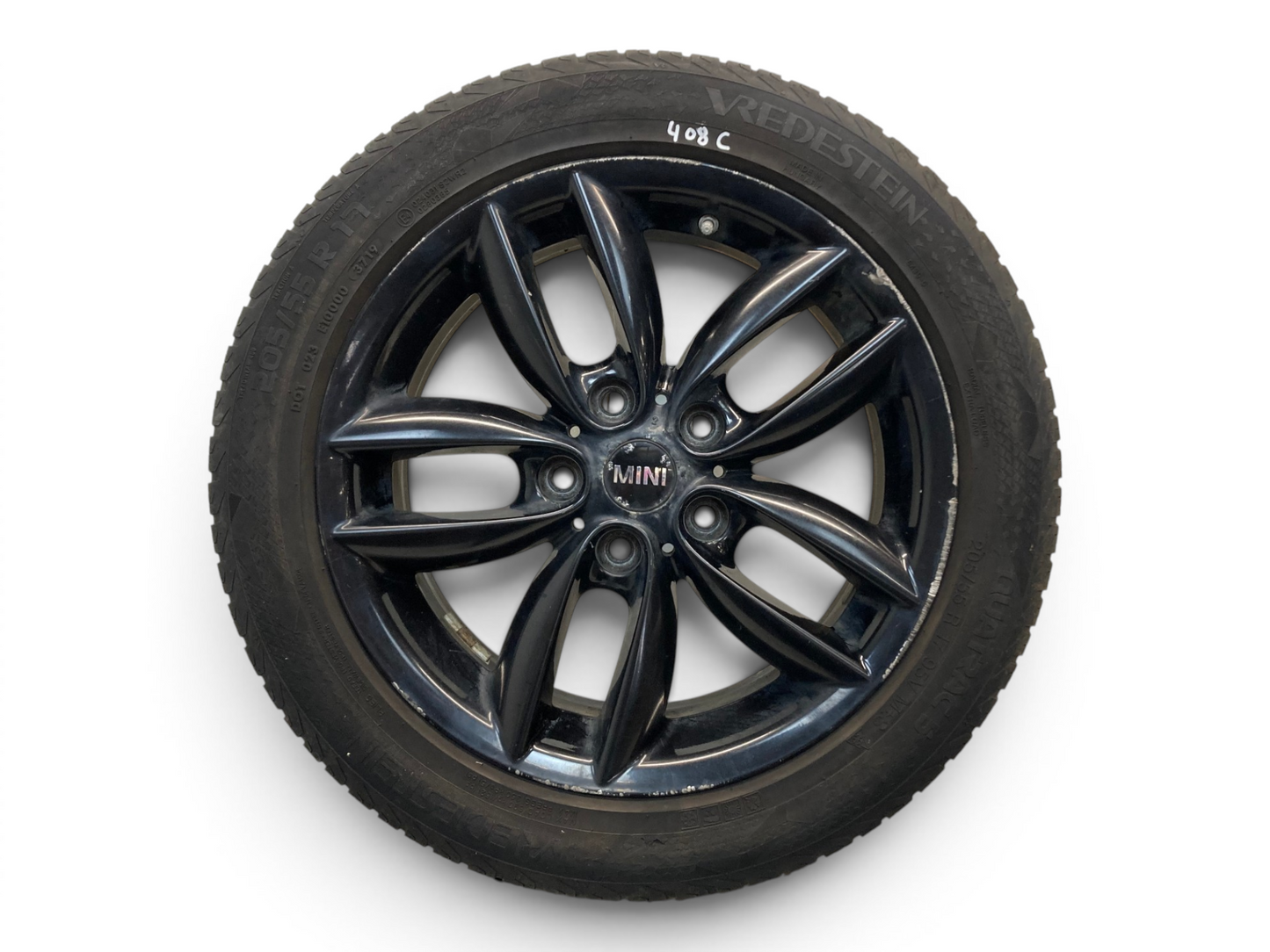 Mini Cooper 17" Black 5-Star Double Spoke Wheel Set R124 36109803726 11-16 R6x 408