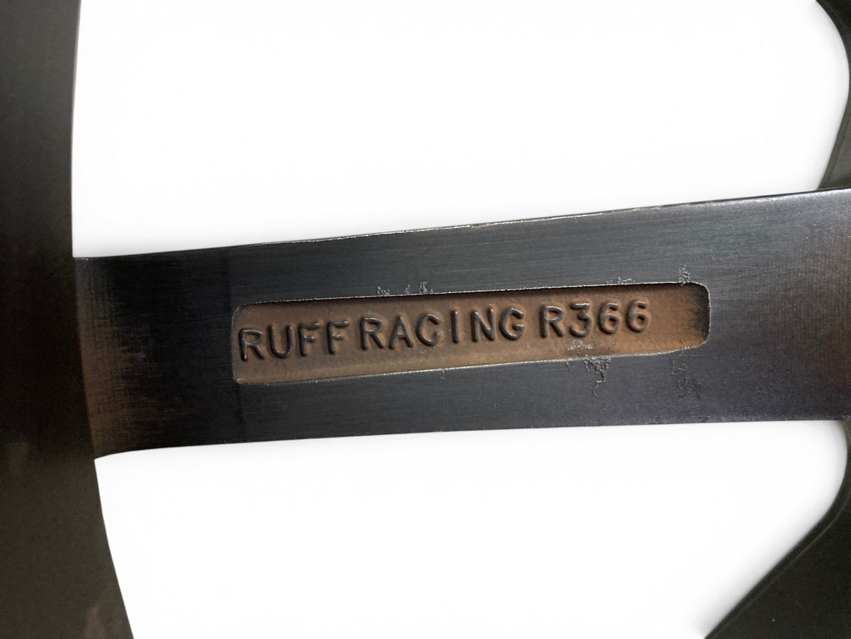 Ruff Racing R366 17" Satin Black Wheel Set 4x100/4x114.3 02-15 R5x 563