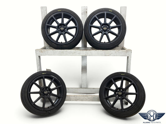 Ruff Racing R366 17" Satin Black Wheel Set 4x100/4x114.3 02-15 R5x 563