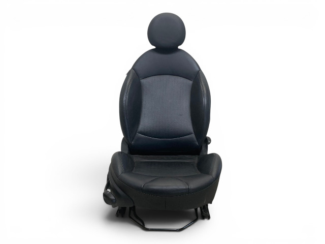 Mini Cooper Front Sports Leather Seats Punch Carbon Black T8E1 Heated 07-14 R5x 547