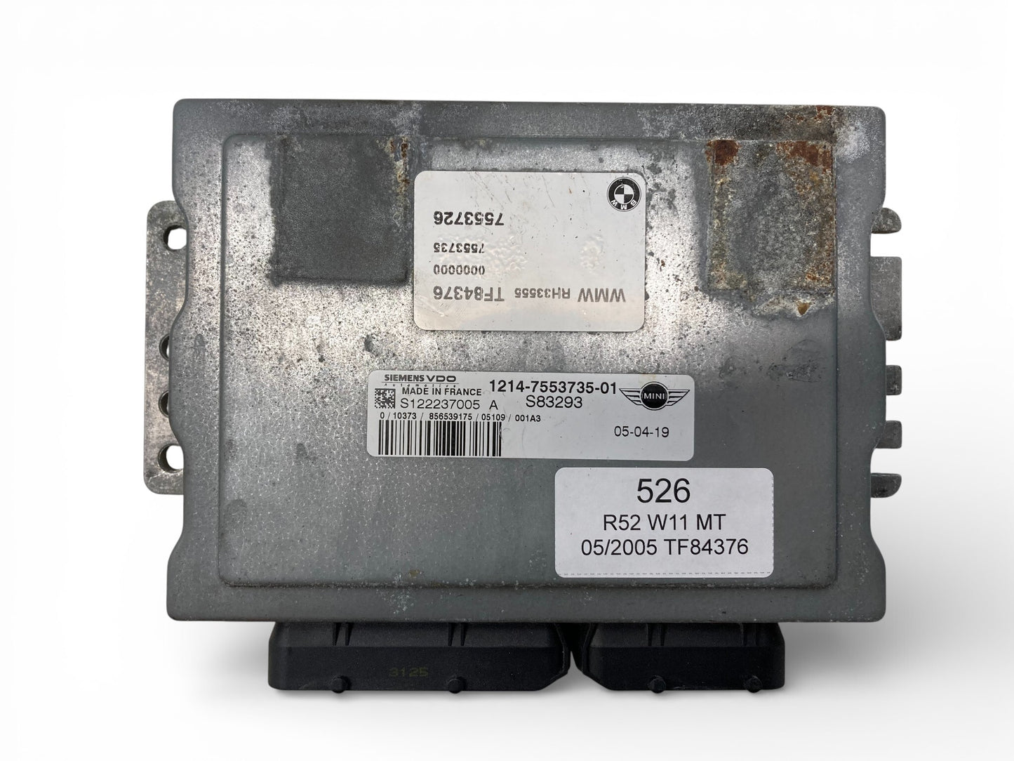 Mini Cooper S DME and Key Set Manual W11 12147553735 2005-2008 R53 R52 526