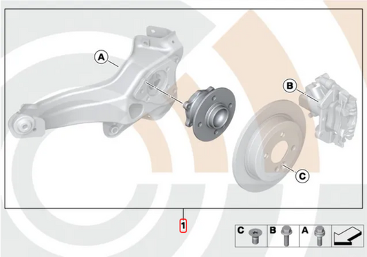 Mini Cooper Rear Wheel Hub Bearing Service Kit New OEM 33412318470 02-06 R5x