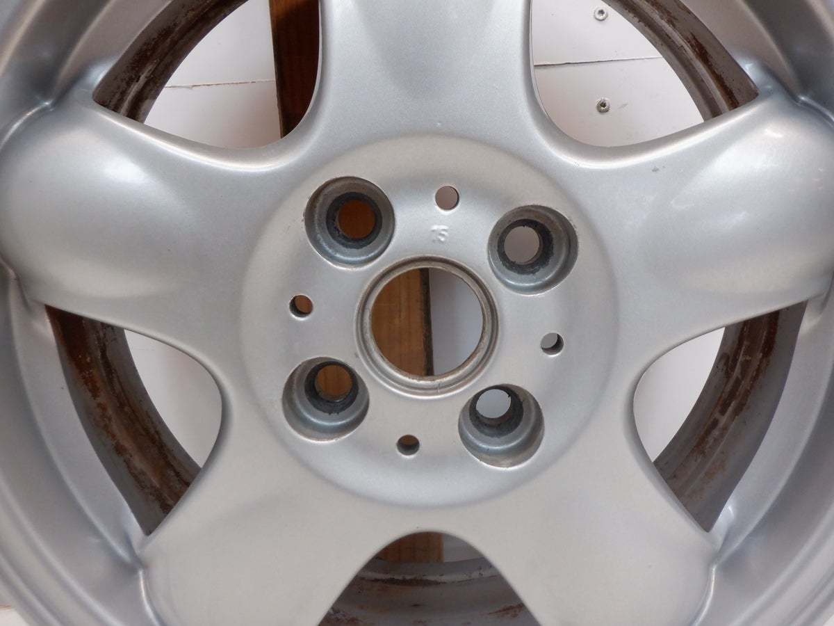 Mini Cooper R100 5 Star Spooler Wheel OEM Silver 36116768498 02-15 235A
