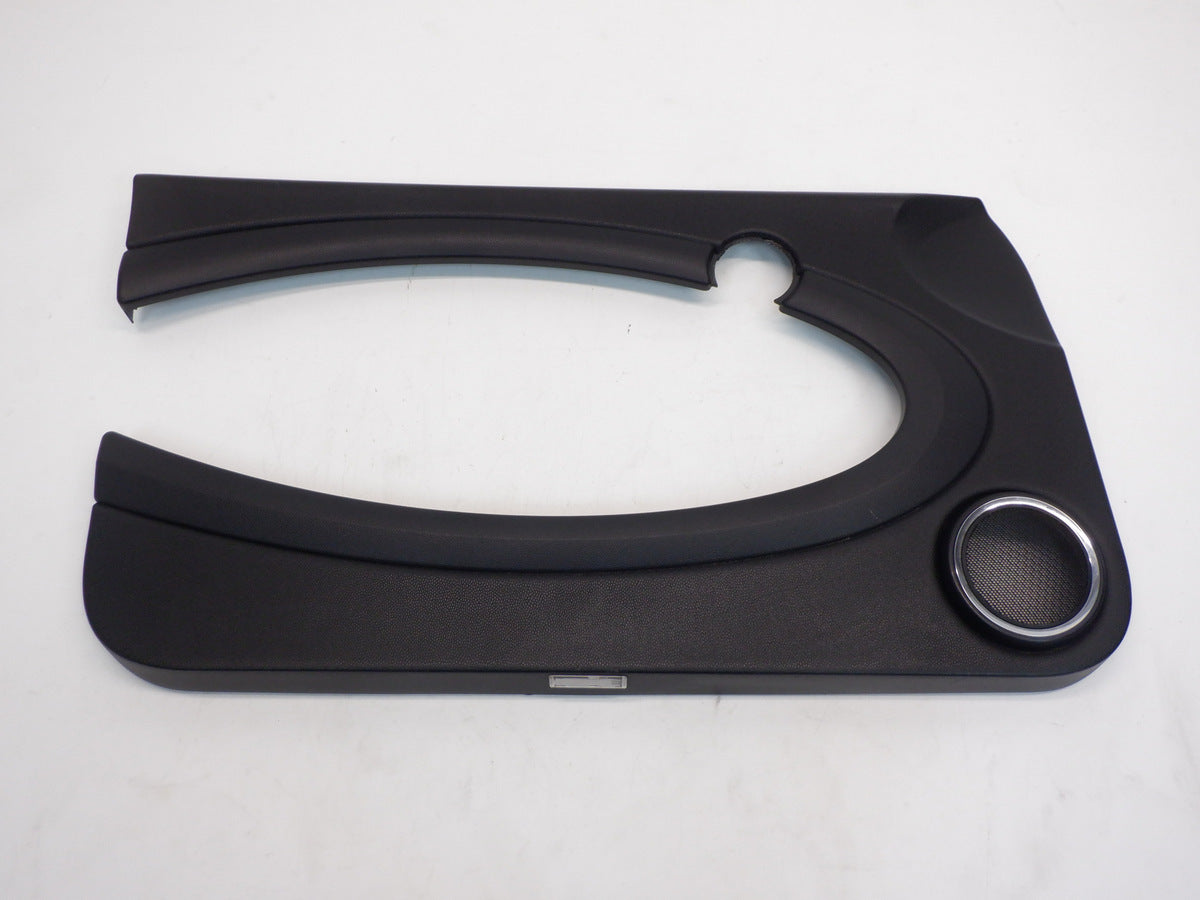 Mini Cooper Front Door Trim Panel Set Carbon Black w/ Chrome 07-13 R56 317