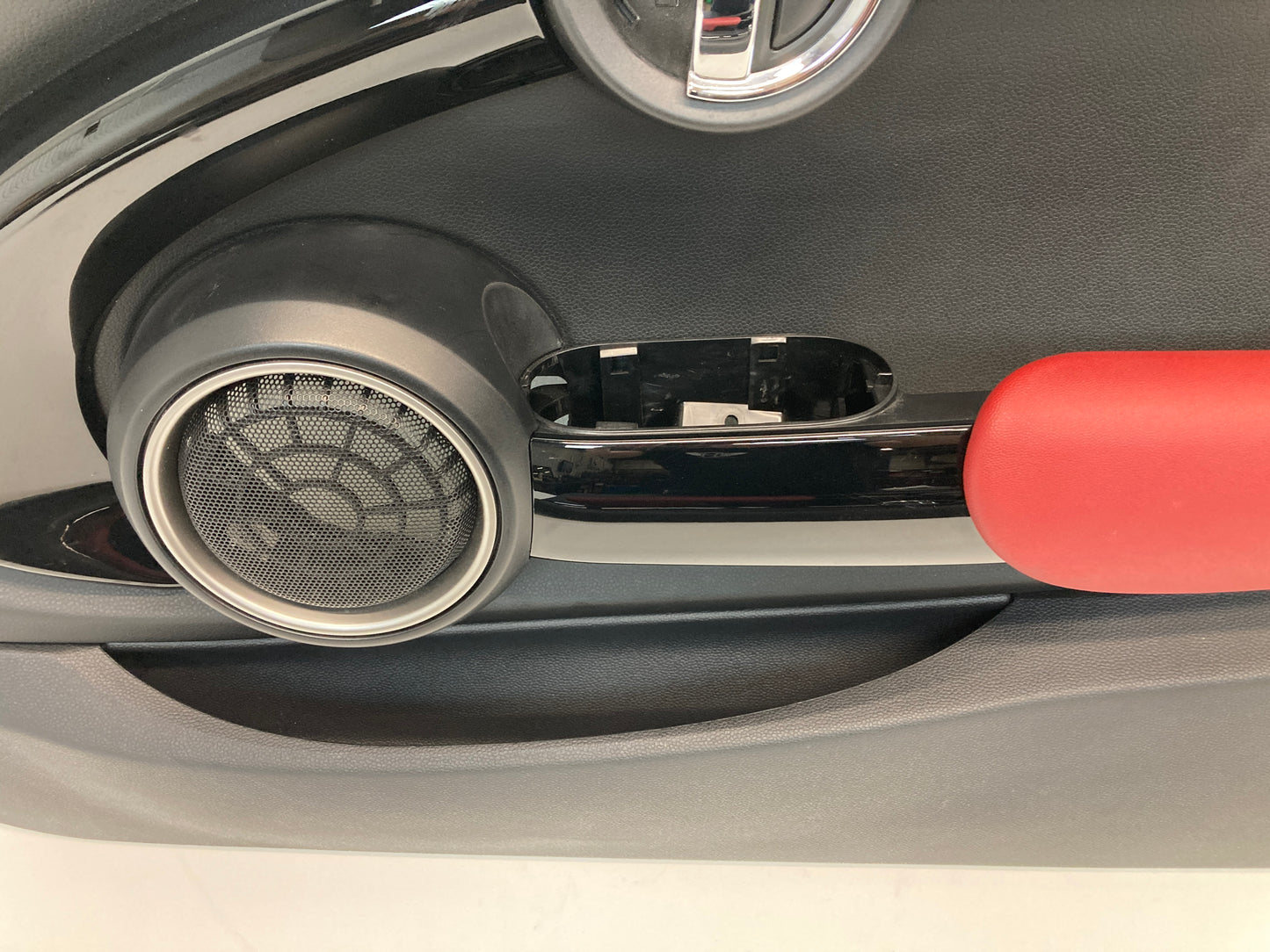Mini Cooper Front Door Panels Carbon Black, Glowing Red 2014-2019 F56 F57 360