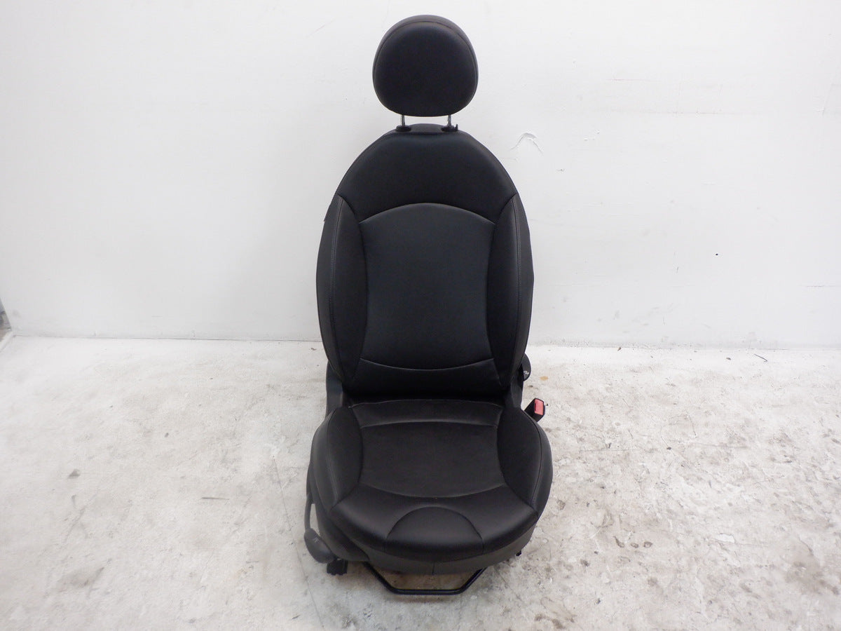 Mini Cooper Front Black Leather Seats Pair 12-15 R58 R59 K9E1 324