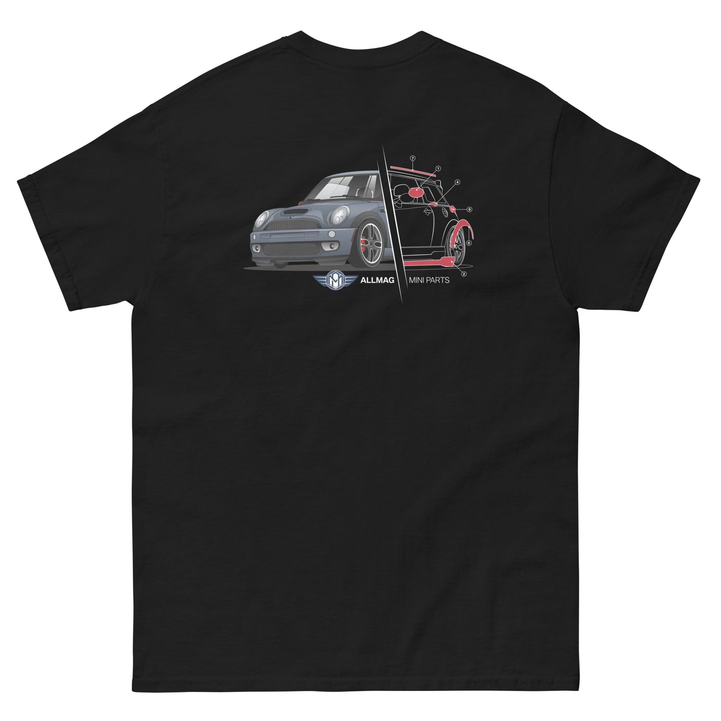 MINI GP Parts, Black Classic Tee Shirt