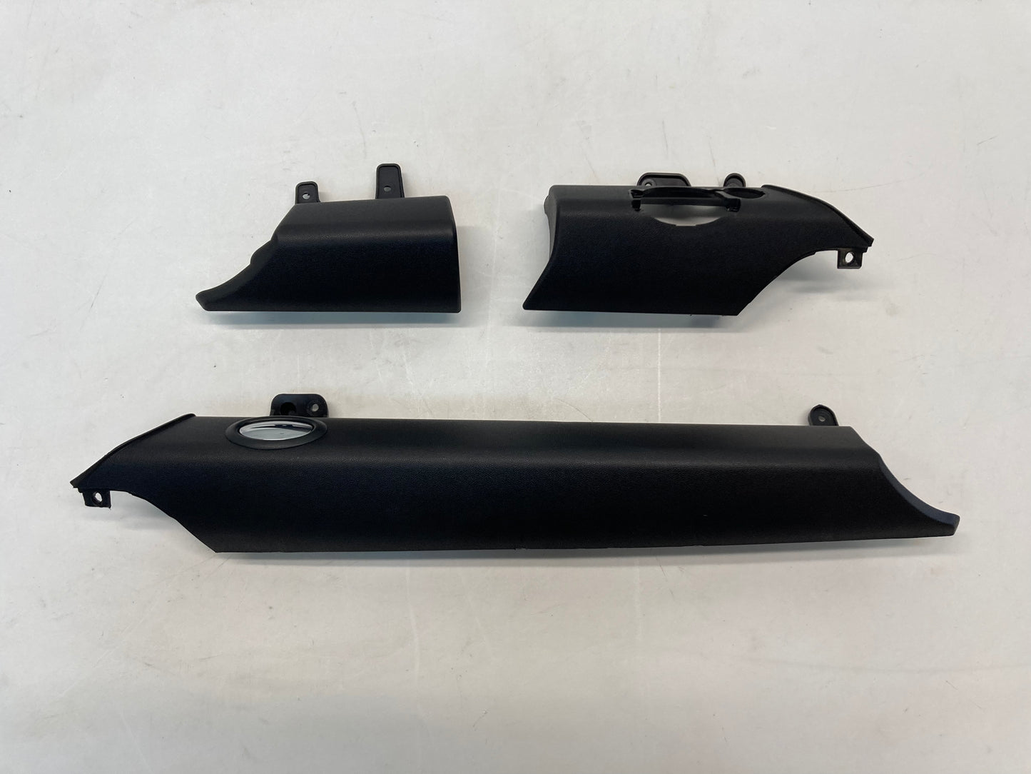 Mini Cooper Dash Knee Protection Trim Set Carbon Black Leather 07-15 R5x 397
